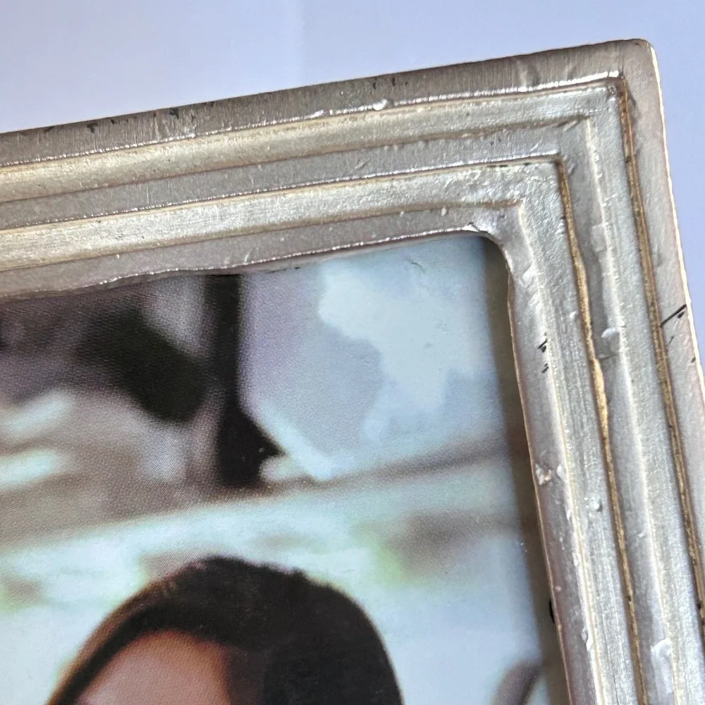 Concepts Silver Tone Floral 5x7 Picture Frame Victorian Style Roses Table Decor - Picture 6 of 11